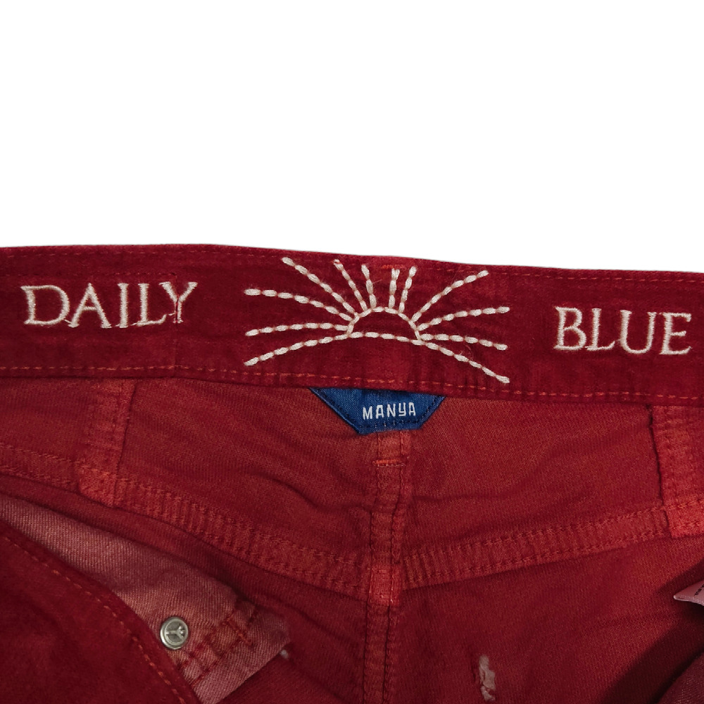 NWT Daily‎ Blue Manya Organic Cotton Velveteen Denim Jeans Sz. 25 Swing [Ruby] - Picture 7 of 11